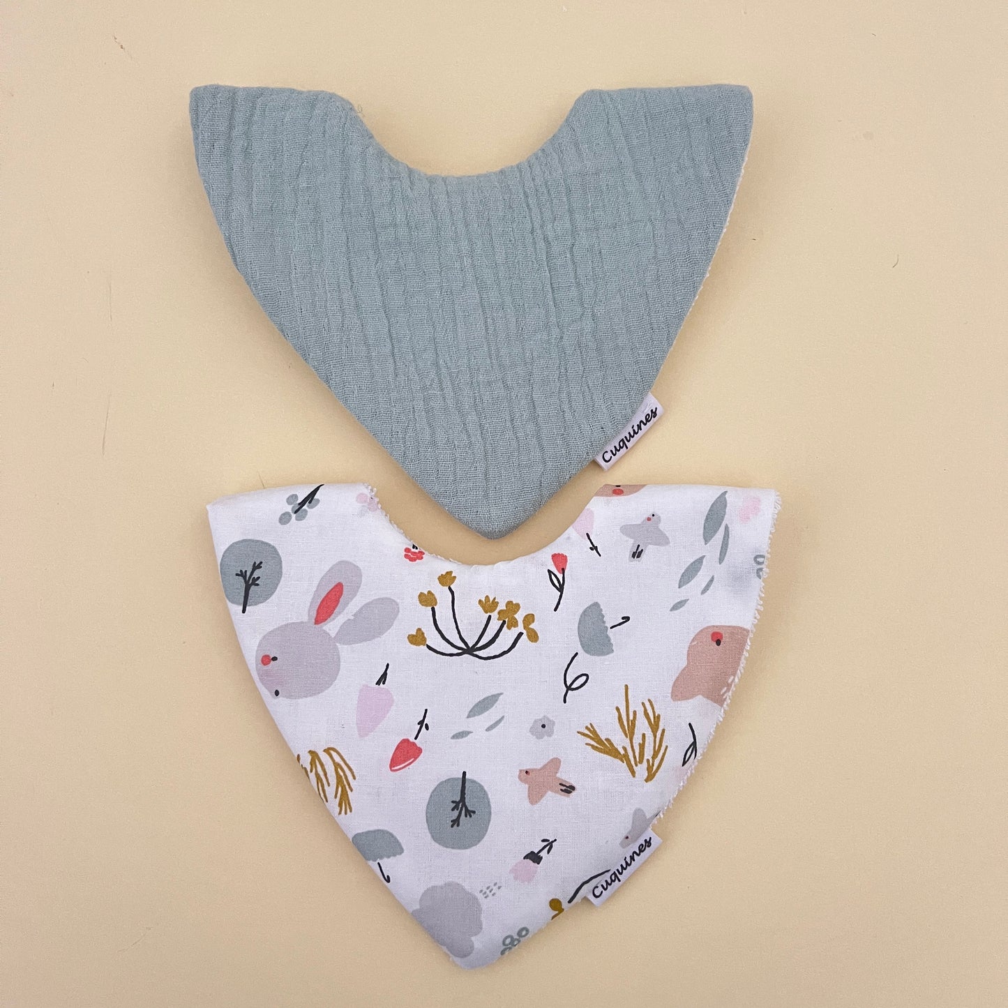 Pack 2 bandanas de bebé con rizo de bambú Lovely You