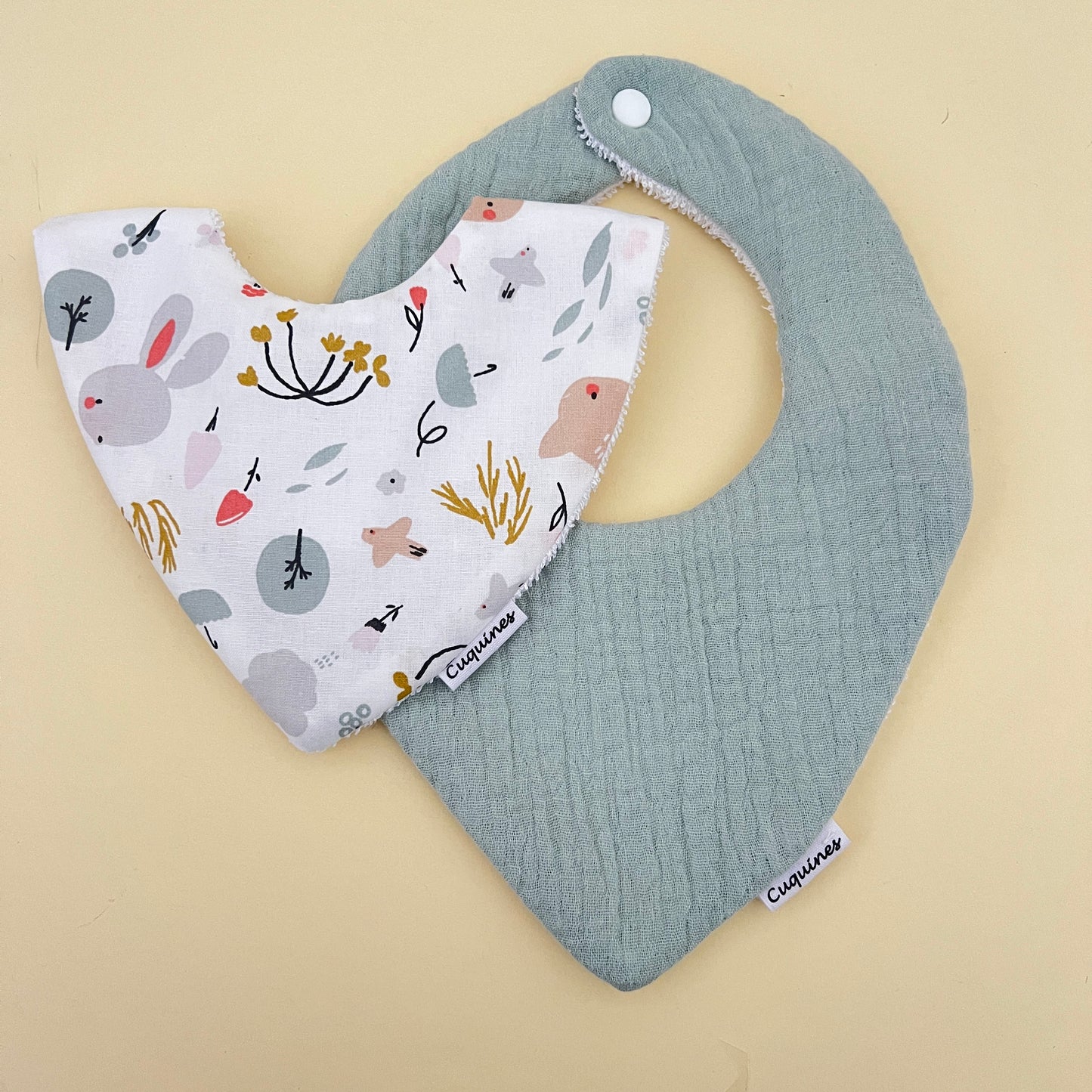 Pack 2 bandanas de bebé con rizo de bambú Lovely You