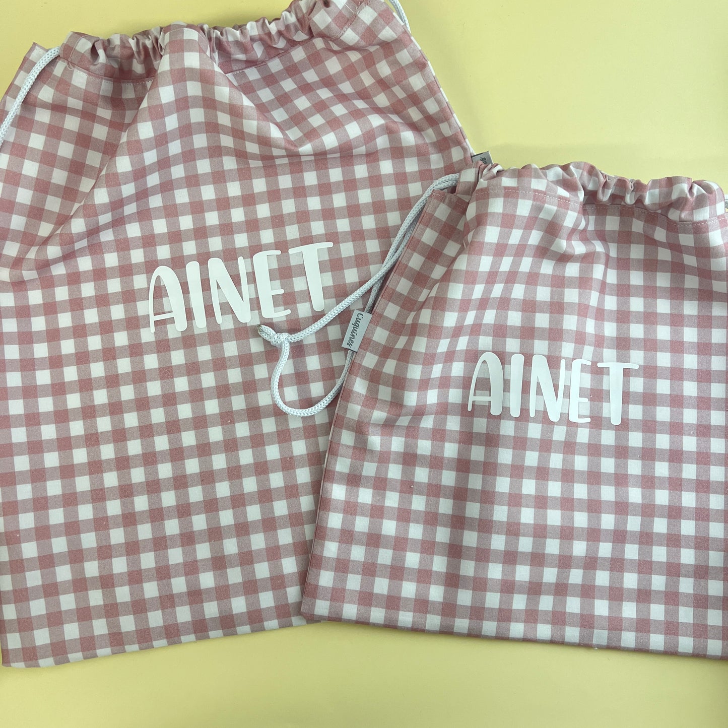 Bolsas colección Vichy Rosa (medidas-imp./algodón)