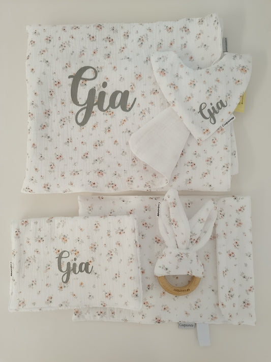 Canastilla Paseo Muselina Cirereta