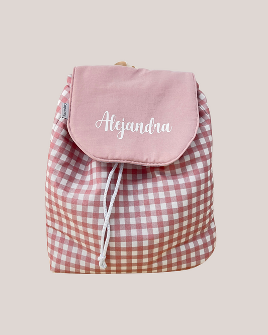 Mochila de solapa Vichy Rosa