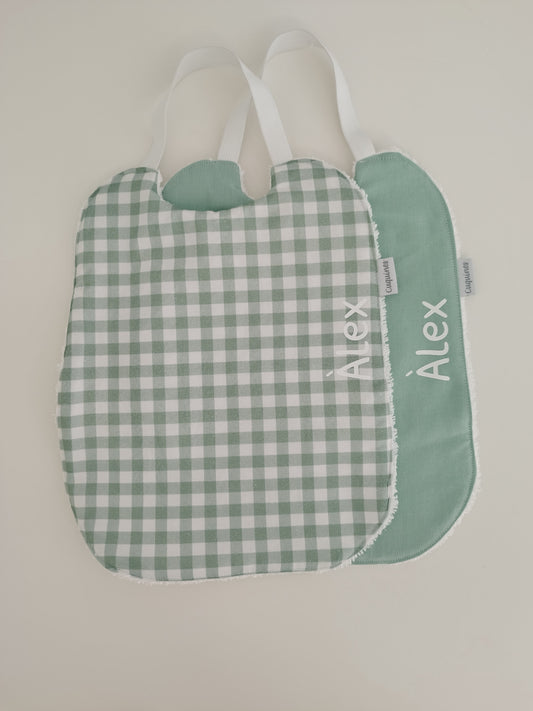 Pack 2 baberos Vichy Menta
