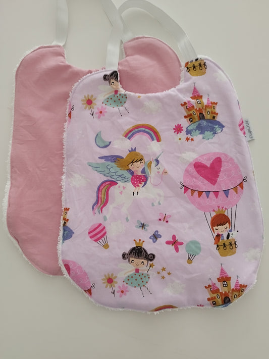 Pack 2 baberos Hadas y princesas