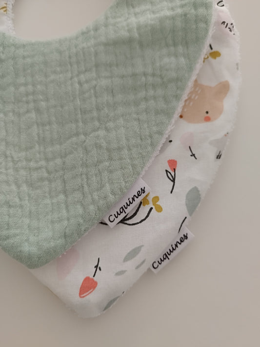 Pack 2 bandanas de bebé con rizo de bambú Lovely You